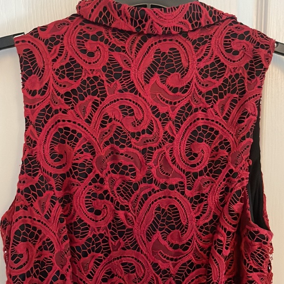 Red lace Size 12 Signature by Robbie Bee dress - Picture 6 of 9